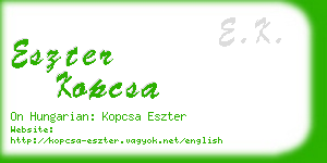 eszter kopcsa business card